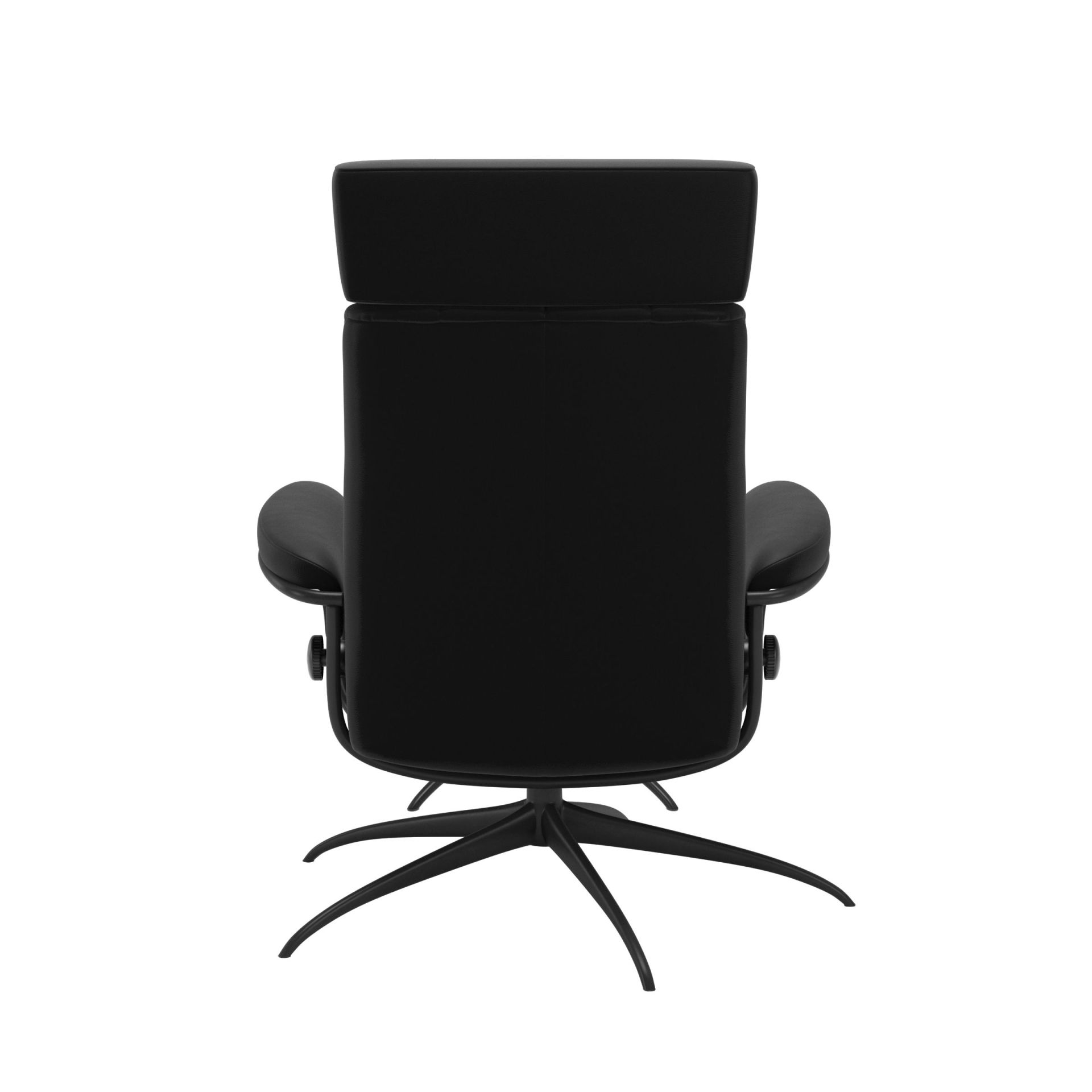 Stressless Sessel mit Hocker London matt black inklusive Kopfteilverstellung