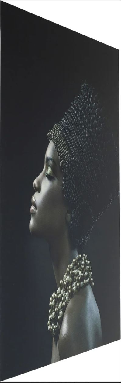 Kare Design Glasbild Royal Headdress Profile 60817