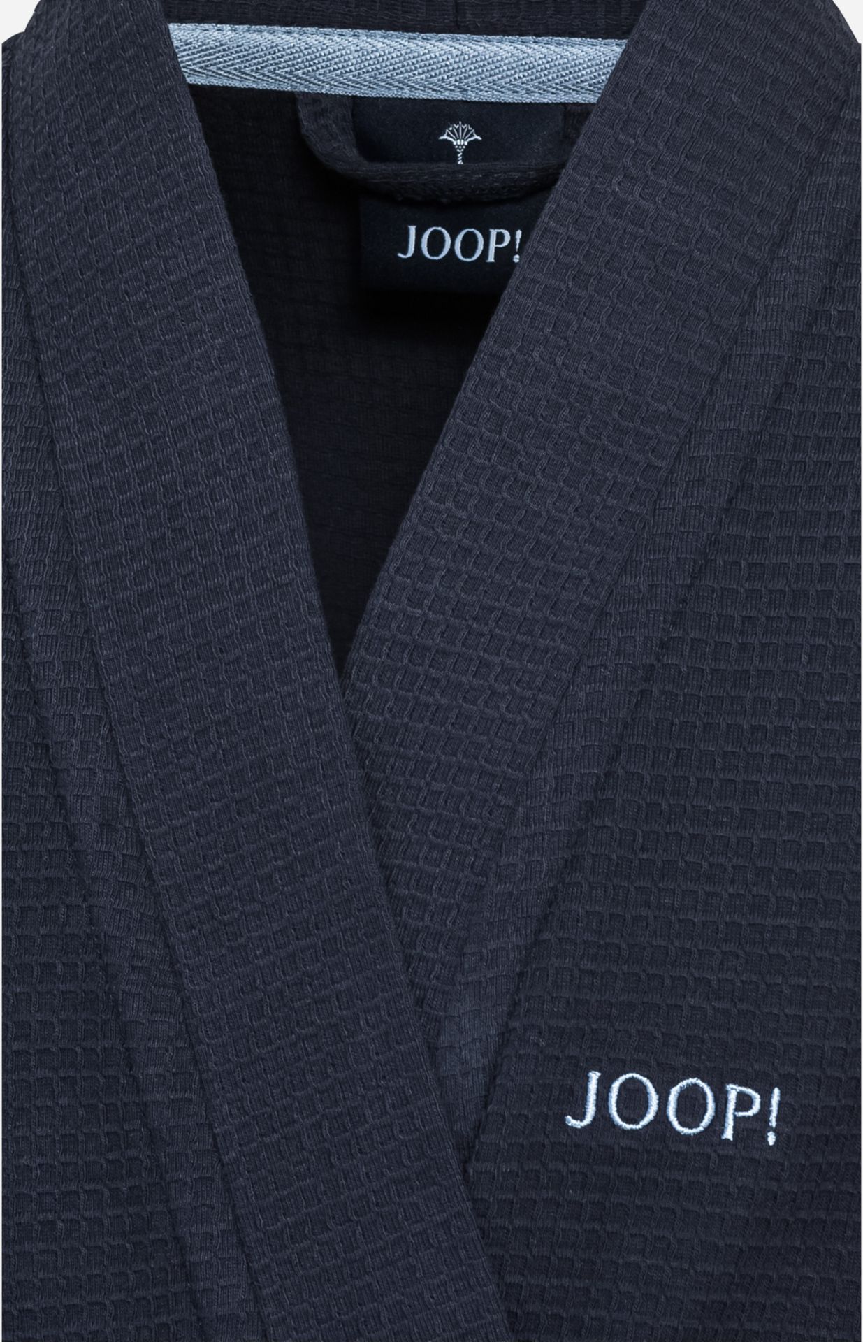 JOOP! Bademantel Uni Pique Damen-Kimono Gr.38 blau