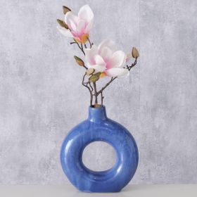 Boltze Vase Peruya rund blau
