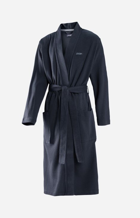 JOOP! Bademantel Uni Pique Damen-Kimono Gr.42 blau
