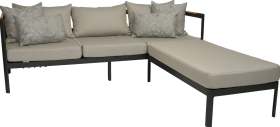Stern Lounge-Sofa Viggo, L-Form,Eckmaß ca.199 x 120 cm, Outdoorstoff Cream 415557