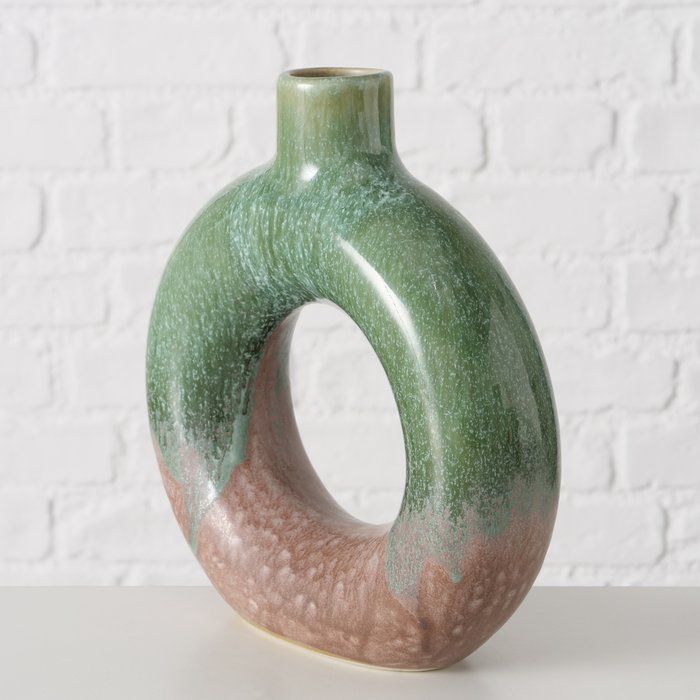 Boltze Vase Peruya rund grün