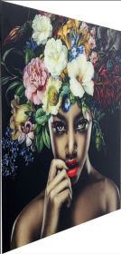 Kare Design Glasbild Pretty Flower Woman 52623